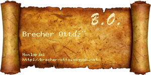 Brecher Ottó névjegykártya